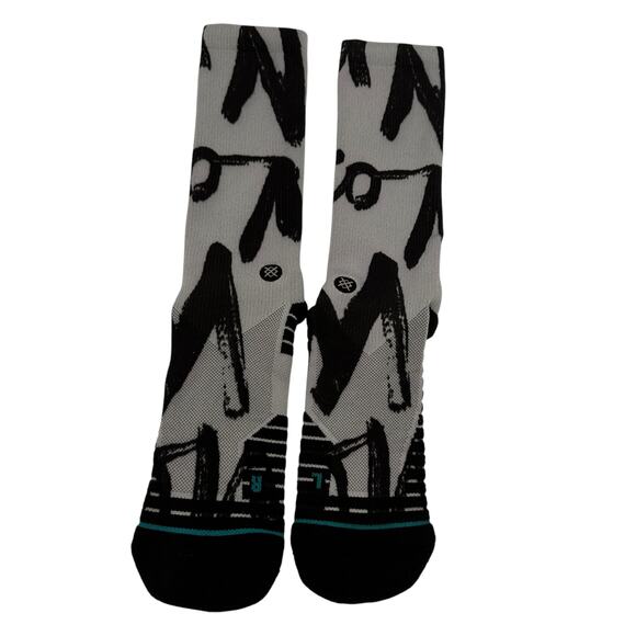 Stance Men's Fusion Grey & Black Athletic Socks Size Large - Picture 1 of 6